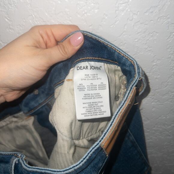 Dear John‎ Blue Blaire Raw Hem Straight Leg Jeans Size 28 - Picture 8 of 8